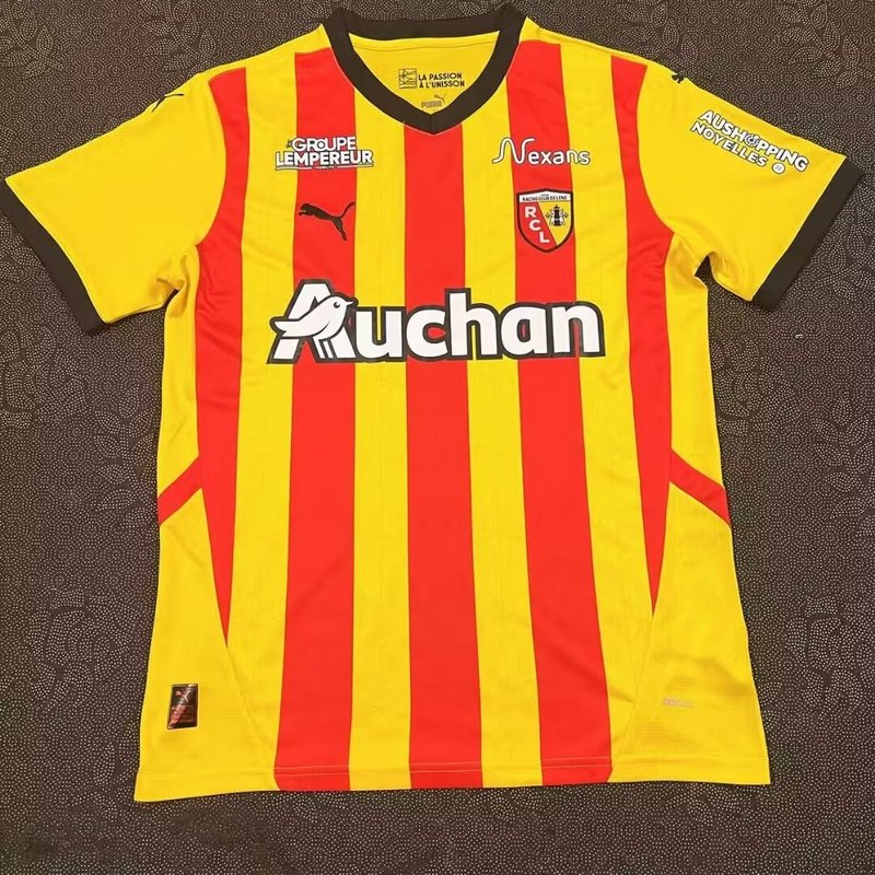 AAA Quality RC Lens 24/25 Home Sponsor Soccer Jersey